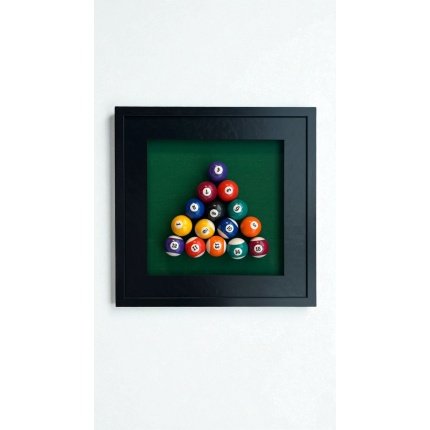 Billiards Wall Art Pure Black Frame لوحة جدارية للبلياردو بإطار أسود نقي