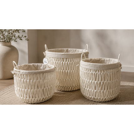 LAUNDRY BASKET SET OF 3 ZB-3030  طقم سلال غسيل مكون من 3 قطع